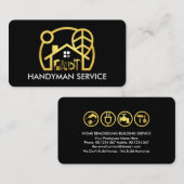 Carte De Visite Outil Creative Gold Handyman (Devant / Derrière)