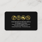 Carte De Visite Outil Creative Gold Handyman (Dos)