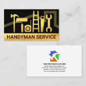 Carte De Visite Outil Creative Gold Handyman Outils Rooftop (Devant / Derrière)