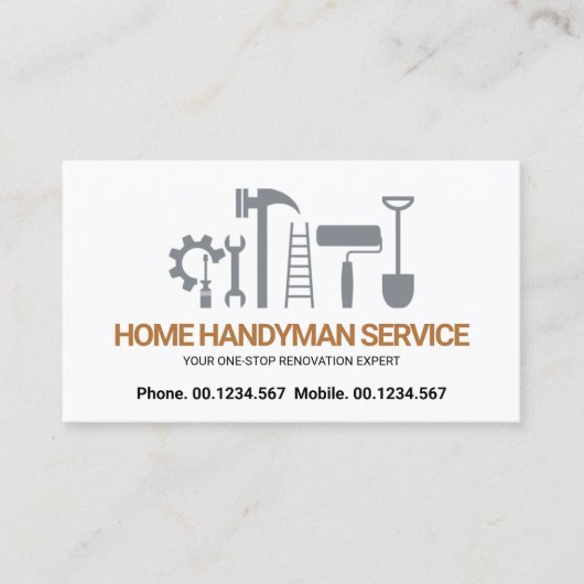 Carte De Visite Outil de bricolage rétroactif Motif Builder (Devant)