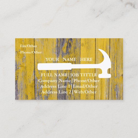 Carte De Visite Outil de charpentier pour constructeurs profession (Devant)