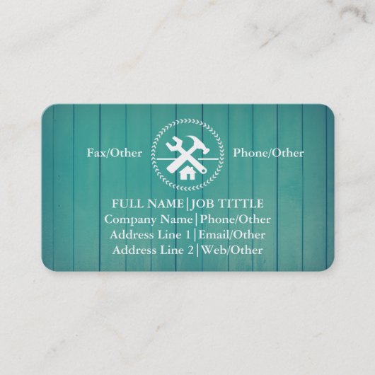 Carte De Visite Outil de charpentier pour constructeurs profession (Devant)