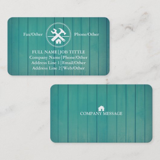 Carte De Visite Outil de charpentier pour constructeurs profession (Devant / Derrière)