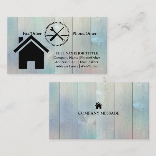 Carte De Visite Outil de charpentier pour constructeurs profession (Devant / Derrière)