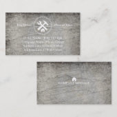 Carte De Visite Outil de charpentier pour constructeurs profession (Devant / Derrière)