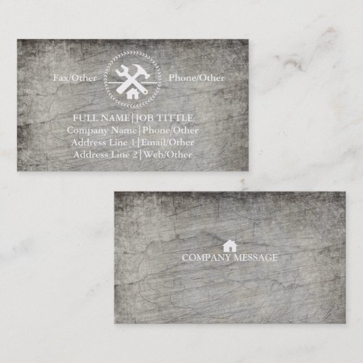 Carte De Visite Outil de charpentier pour constructeurs profession (Devant / Derrière)