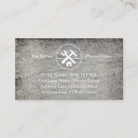 Carte De Visite Outil de charpentier pour constructeurs profession (Devant)