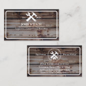 Carte De Visite Outil de charpentier pour constructeurs profession (Devant / Derrière)