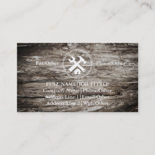 Carte De Visite Outil de charpentier pour constructeurs profession (Devant)