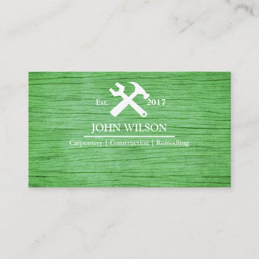 Carte De Visite Outil de charpentier pour constructeurs profession (Devant)