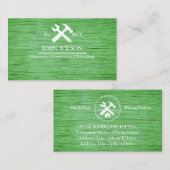 Carte De Visite Outil de charpentier pour constructeurs profession (Devant / Derrière)