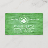 Carte De Visite Outil de charpentier pour constructeurs profession (Dos)