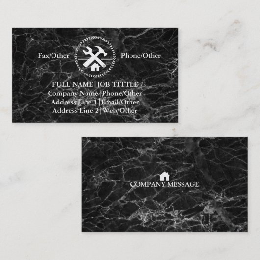 Carte De Visite Outil de charpentier pour constructeurs profession (Devant / Derrière)