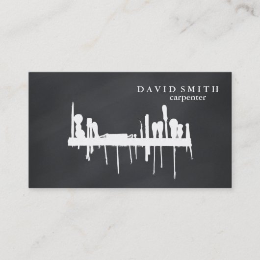 Carte De Visite Outil de charpentier pour constructeurs profession (Devant)