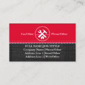 Carte De Visite Outil de charpentier pour constructeurs profession (Dos)