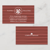 Carte De Visite Outil de charpentier pour constructeurs profession (Devant / Derrière)