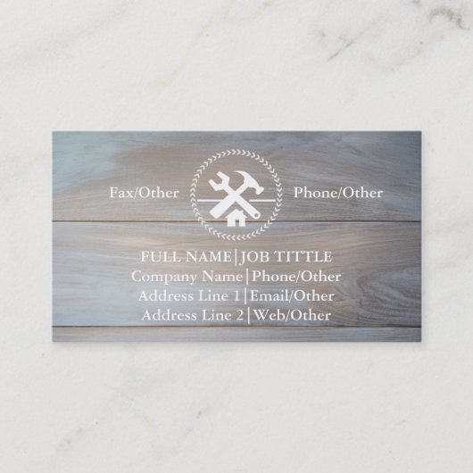 Carte De Visite Outil de charpentier pour constructeurs profession (Devant)