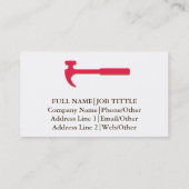 Carte De Visite Outil de charpentier pour constructeurs profession (Dos)