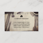 Carte De Visite Outil de charpentier pour constructeurs profession (Dos)