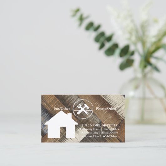 Carte De Visite Outil de charpentier pour constructeurs profession (Debout devant)