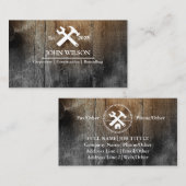 Carte De Visite Outil de charpentier pour constructeurs profession (Devant / Derrière)