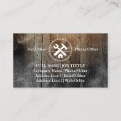 Carte De Visite Outil de charpentier pour constructeurs profession (Dos)