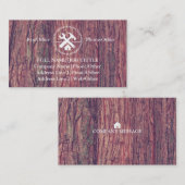 Carte De Visite Outil de charpentier pour constructeurs profession (Devant / Derrière)