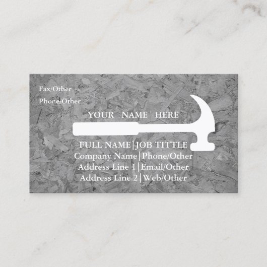 Carte De Visite Outil de charpentier pour constructeurs profession (Devant)