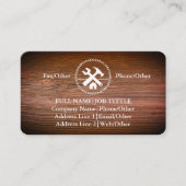 Carte De Visite Outil de charpentier pour constructeurs profession (Devant)