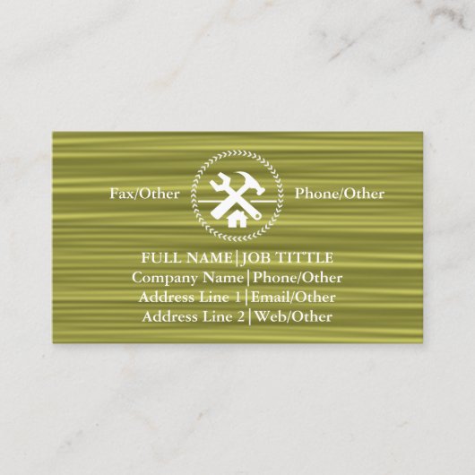 Carte De Visite Outil de charpentier pour constructeurs profession (Devant)