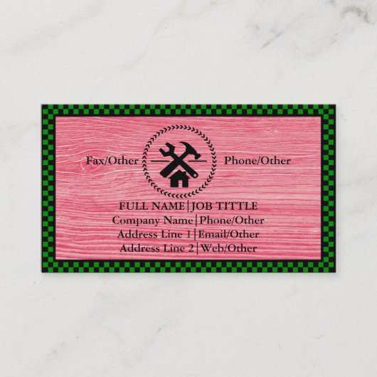 Carte De Visite Outil de charpentier pour constructeurs profession (Devant)