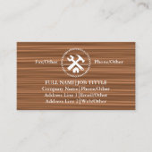 Carte De Visite Outil de charpentier pour constructeurs profession (Devant)