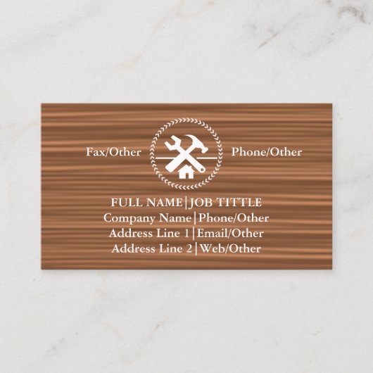 Carte De Visite Outil de charpentier pour constructeurs profession (Devant)