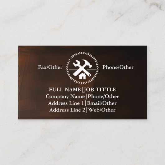 Carte De Visite Outil de charpentier pour constructeurs profession (Devant)