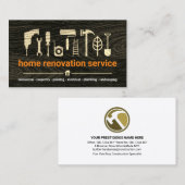 Carte De Visite Outil de construction manuel bois bois (Devant / Derrière)