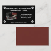 Carte De Visite Outil de drapeau américain de réparation automatiq (Devant / Derrière)