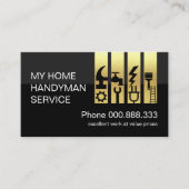 Carte De Visite Outil de main d'or Chic, Générateur d'onglets (Devant)