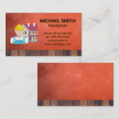 Carte De Visite Outil de perçage électrique | Ouvrier du bâtiment (Devant / Derrière)