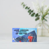 Carte De Visite Outil de réparation manuel Lumber Service Plumber (Debout devant)