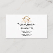 Carte De Visite Outil de réparation pour homme de construction pro (Dos)