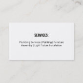 Carte De Visite Outil de spanneur de tournevis (Dos)