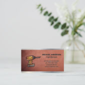 Carte De Visite Outil d'exploration | Construction | Cuir métalliq (Debout devant)