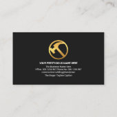 Carte De Visite Outil Gold Handyman Outils Calques gris Retrait (Dos)