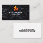 Carte De Visite Outil Grill | Feu | Restaurant (Devant / Derrière)
