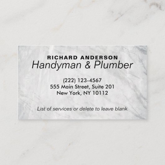 Carte De Visite Outil Handyman Moderne Outils Accueil Service d'am (Dos)