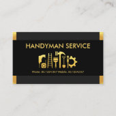 Carte De Visite Outil Handyman Tabs Or Design (Devant)