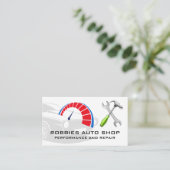 Carte De Visite Outil Icônes Pièces Auto Performance (Debout devant)