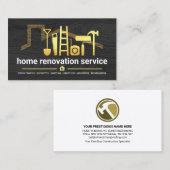 Carte De Visite Outil main en bois noir (Devant / Derrière)