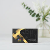 Carte De Visite Outil main pour marteau doré (Debout devant)