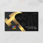 Carte De Visite Outil main pour marteau doré (Devant)